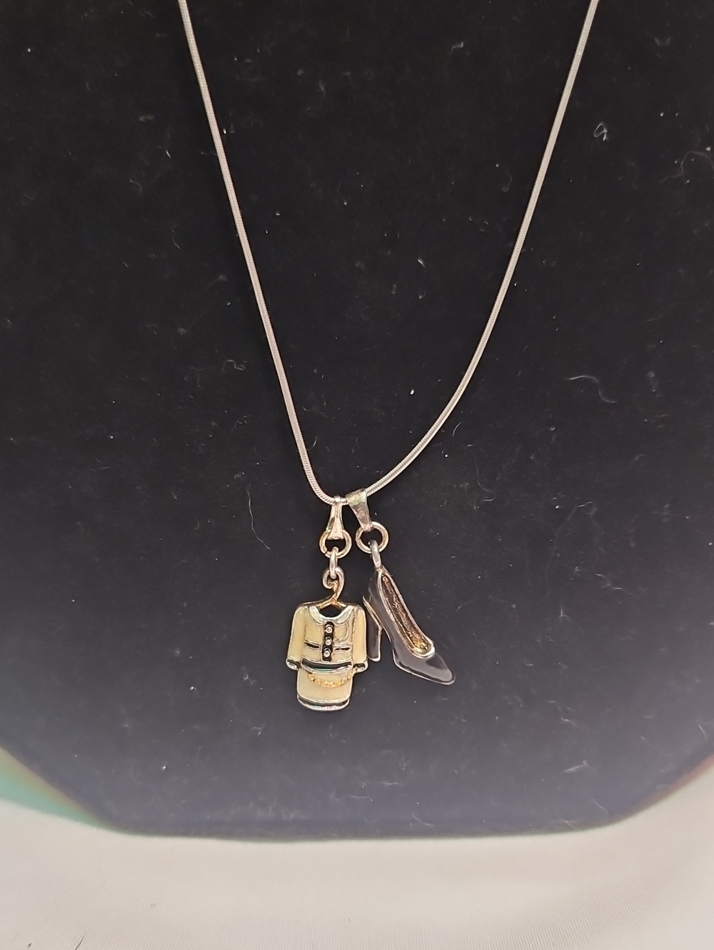 Gold-Tone Dress & Heel Charm Necklace - Women Jewelry